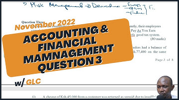 CHRP ACCOUNTING AND FINANCIAL MANAGEMENT NOVEMBER Q3