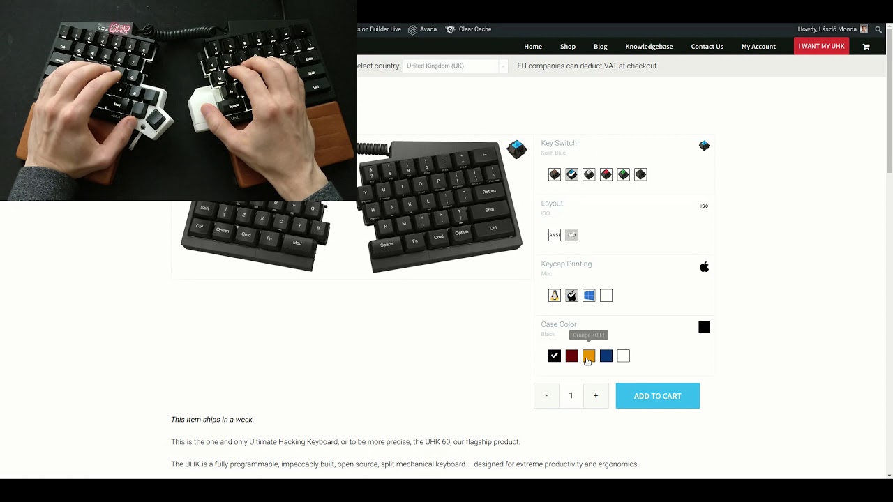 UHK trackpoint and key cluster module demo - YouTube