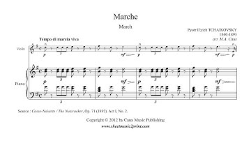The Nutcracker : March - Violin Sheet Music
