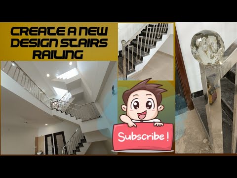 create a new stairs railing design two said installation - YouTube