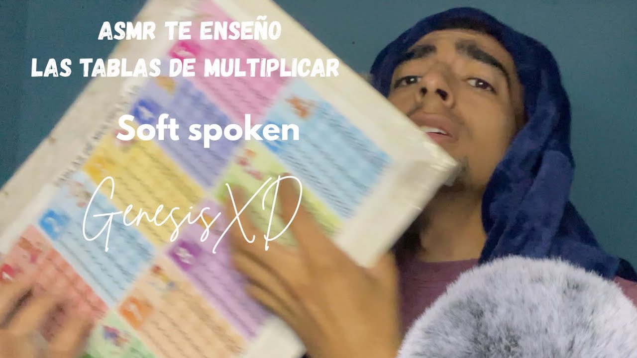 ASMR soft spoken te ayudo a estudiar las tablas de multiplicar.