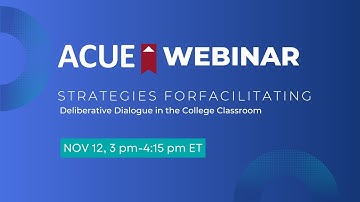 Strategies for Facilitating Deliberative Dialogue in the College Classroom