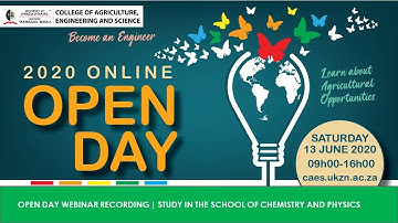 CAES Online Open Day 2020 - School of Chemistry and Physics