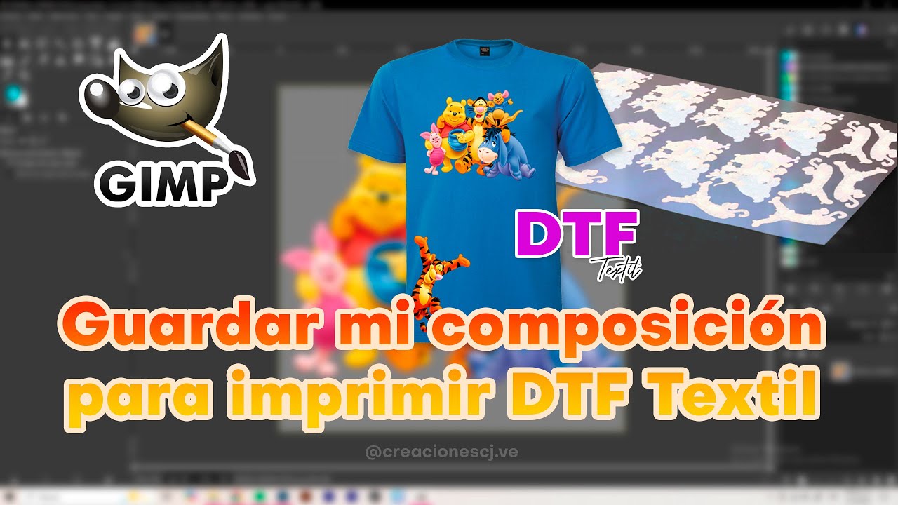 GUARDAR DISEÑO PARA IMPRIMIR DTF TEXTIL DESDE GIMP
