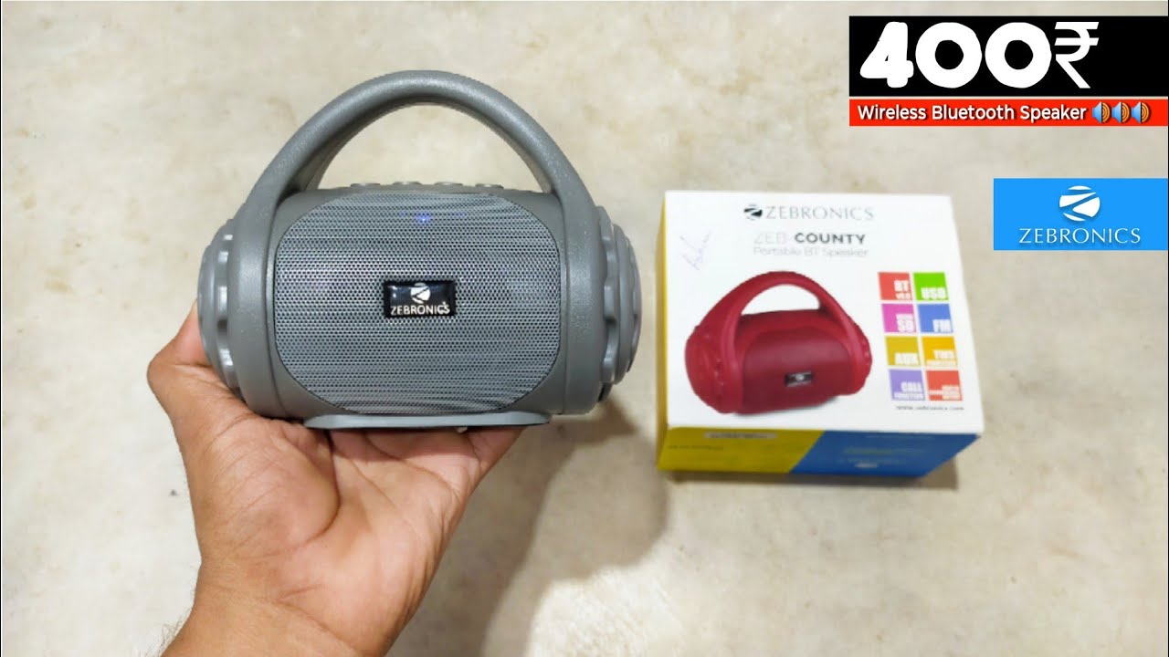Zebronics Wireless Bluetooth Speaker under 400 rupees unboxing & review