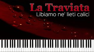 Video thumbnail of "La Traviata: Libiamo, ne’ lieti calici - Verdi | Piano Tutorial | Synthesia | How to play"