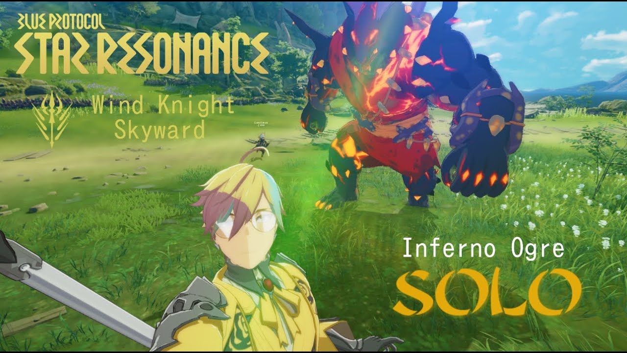 Blue Protocol: Star Resonance - Sky Knight Solo Vs Inferno Ogre (WORLD BOSS)