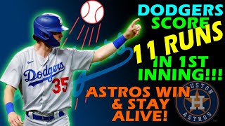 LA Dodgers THRASH Braves with 11 RUNS in 1st Inning.. ASTROS Beat Rays and Stay Alive!! NLCS ALCS