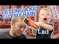 Letting a 3 year old cut my hair ✂💈