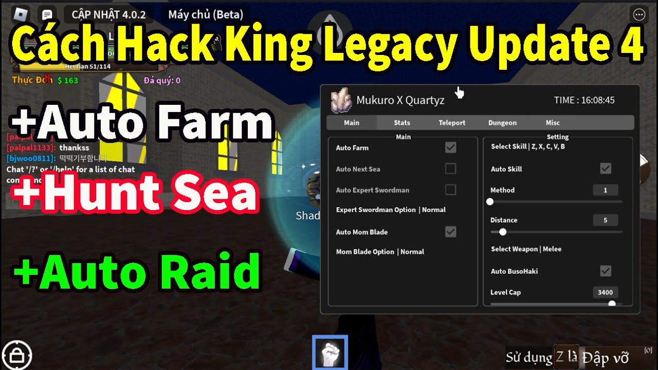 ROBLOX C ch Hack King Legacy Update 4 Tr n i n Tho i Auto Farm roblox c ch hack king legacy update 4 tr n i n tho i auto farm
