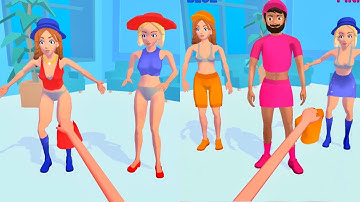 👗🤷‍♀️👗 Swipe Clothes - Game All Levels 1-5 Walkthrough iOS, Android Gameplay New Levels Up MM1219