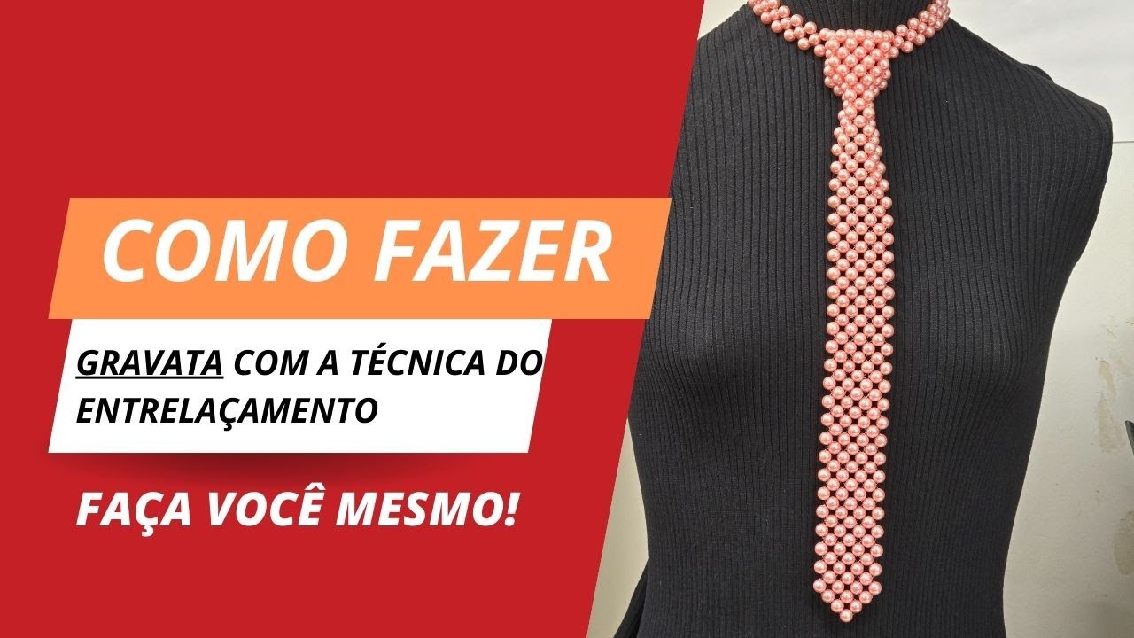 Gravata Artesanal com Técnica de Entrelaçamento | Passo a Passo Fácil #bijuteriaartesanal
