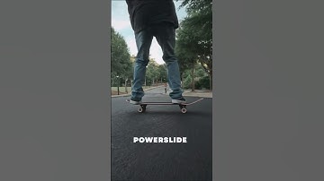 Slow motion Powerslide on a skateboard #skateboarding #powerslide #skateboard