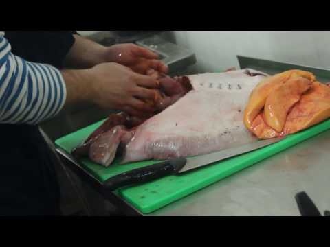 Как разделывают рыбу скат