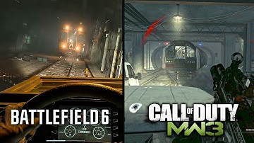 BATTLEFIELD 6 vs CALL OF DUTY MW3 (2011) Train Chase Comparison (4K)