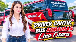 VIRAL! 😍 Driver Cantik Bus Agramas Lina Ozora Bikin Salah Fokus! 🚌❤️