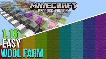 EASY AUTOMATIC WOOL FARM Tutorial | Minecraft Bedrock 1.16 (Xbox / PS4 / MCPE / Windows10 / Switch)