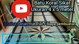 Kebutuhan batu koral untuk 1X1 Meter & Cara kerjanya. 