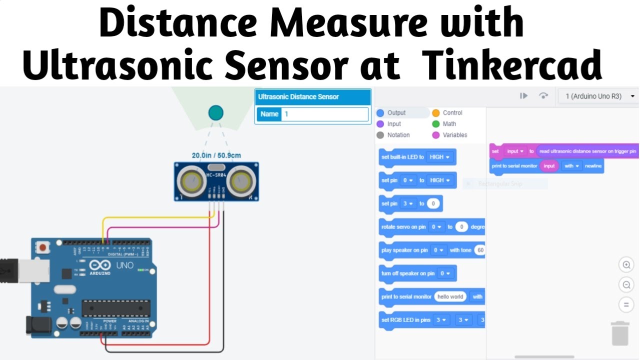 ultrasonic tinkercad tinkercad ultrasonic distance tinkercad ultrasonic sensor tinkercad