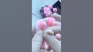 Mochi pimple Popping Sky cat paw #visualasmr #satisfying #pimplepopping #relax