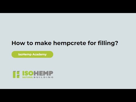 How to make hempcrete for filling?