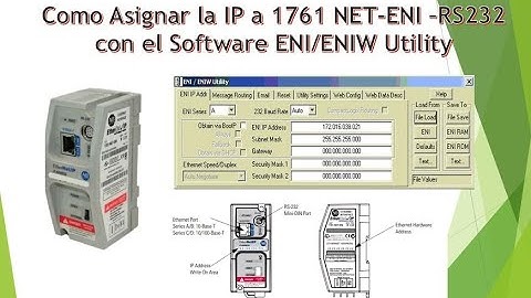Como Asignar la IP a la 1761-NET-ENI interface RS232 a Ethernet