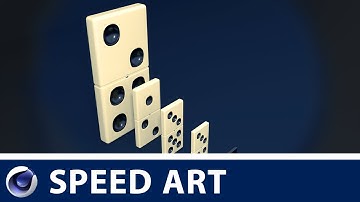 Domino in Speed art in Cinema 4D