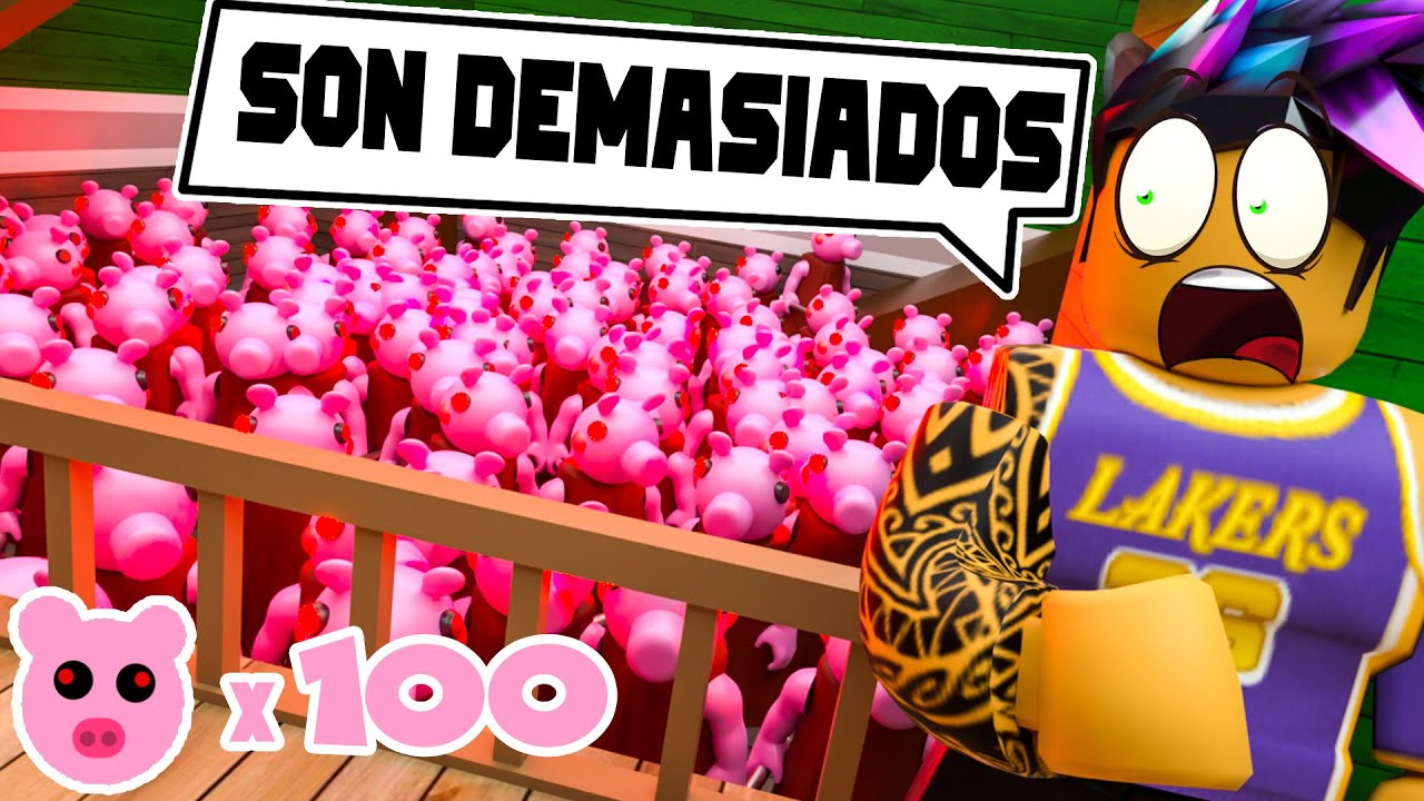 100 PIGGYS VIENEN A POR MI! SOCORROOO!! - ROBLOX 100 PIGGY
