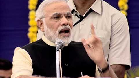 Marathi: Shri Modi shares "Ekta ka Sandesh" at the Foundation Laying ceremony of Statue of Unity