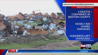 Storm-related death toll rises to four in Benton County