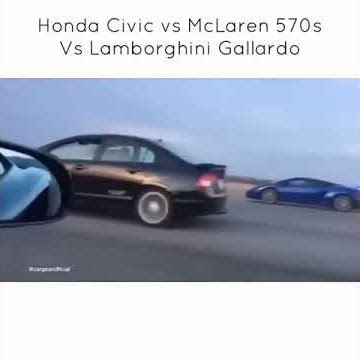Honda Civic VS Lamborghini Gallardo 😂