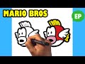 How to Draw Mario Bros - Cheep Cheep - Nintendo Drawings