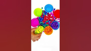 Oddly satisfying reverse video ❤️ ASMR sounds colourful beads #satisfying #asmr #shorts #toys