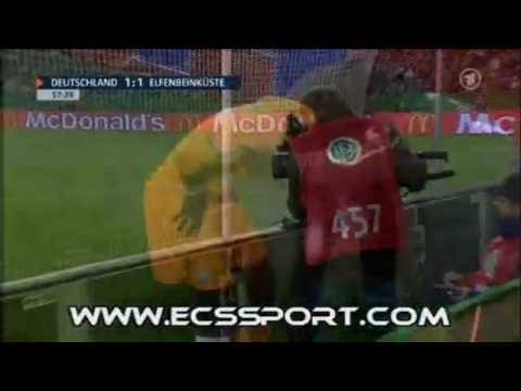 اهداف مباراة ألمانيا وكوت ديفوار 2 2 الوديه 2009 