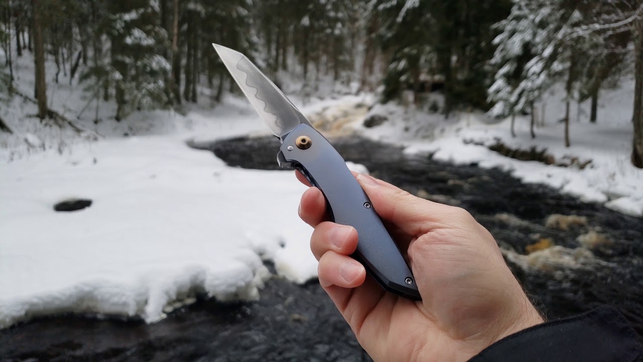 Нож Caleb White Guillotine Full Custom Hamon Prototype авторская работа USA