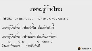 เธอจะรู้บ้างไหม - เสก โลโซ [Cover Backing Track:ไว้ซ้อมกีต้าร์]