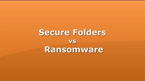 Secure Folders vs Ransomware