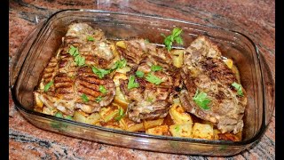 видео: Сочни свински пържоли с апетитни картофки картинка: Сочни свински пържоли с апетитни картофки