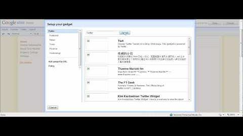 Add Twitter Gadget