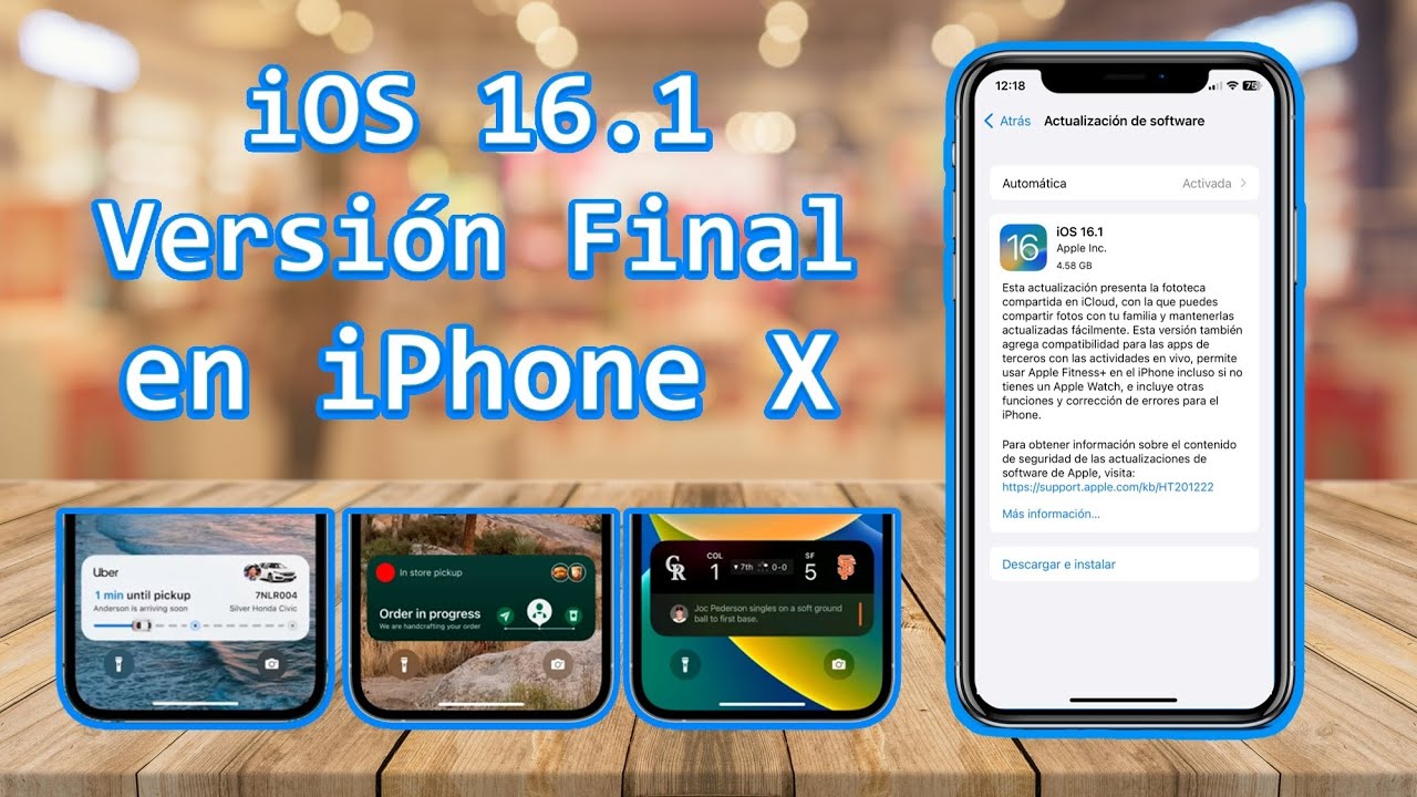 iOS 16.1 ¡Disponible! ¿Como funciona en el iPhone X? - YouTube