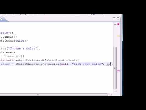 Java Programming Tutorial - 85 - JColorChooser - YouTube