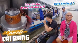 Color Man enlivens the whole floating market of Cai Rang with his unique brewed coffee selling skill