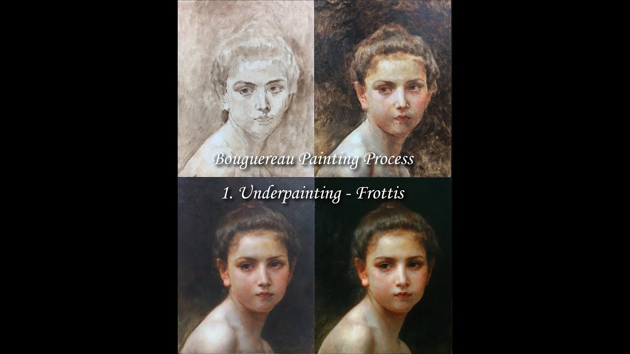painting timelapse 1 - portrait technique - bouguereau