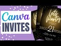 How to make Invitations in Canva