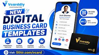 New Digital NFC Business Card Templates Are Here Vcarddly by 5thir