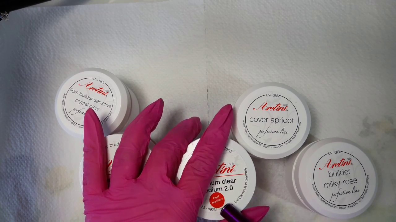 Aufbau modellieren mit VERSCHIEDENEN  Gel Konsistenzen ARETINI GELE