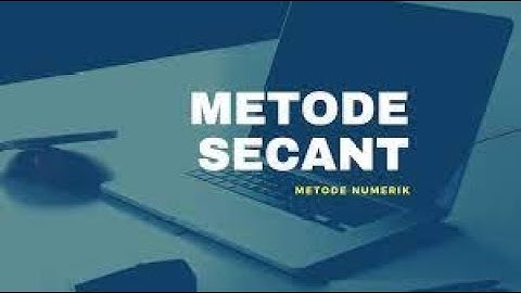 Program Matlab Metode Secant