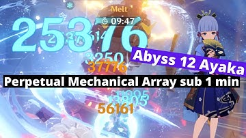 Abyss 12 | C1 Ayaka, C0 Shenhe| Perpetual Mechanical Array [Genshin Impact]