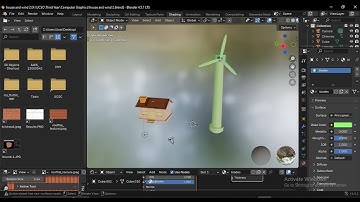 3D Scenary Creation | House & Windmill Animation & Texture mapping in Blender