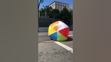 Giant Beach Ball Rolling By || ViralHog